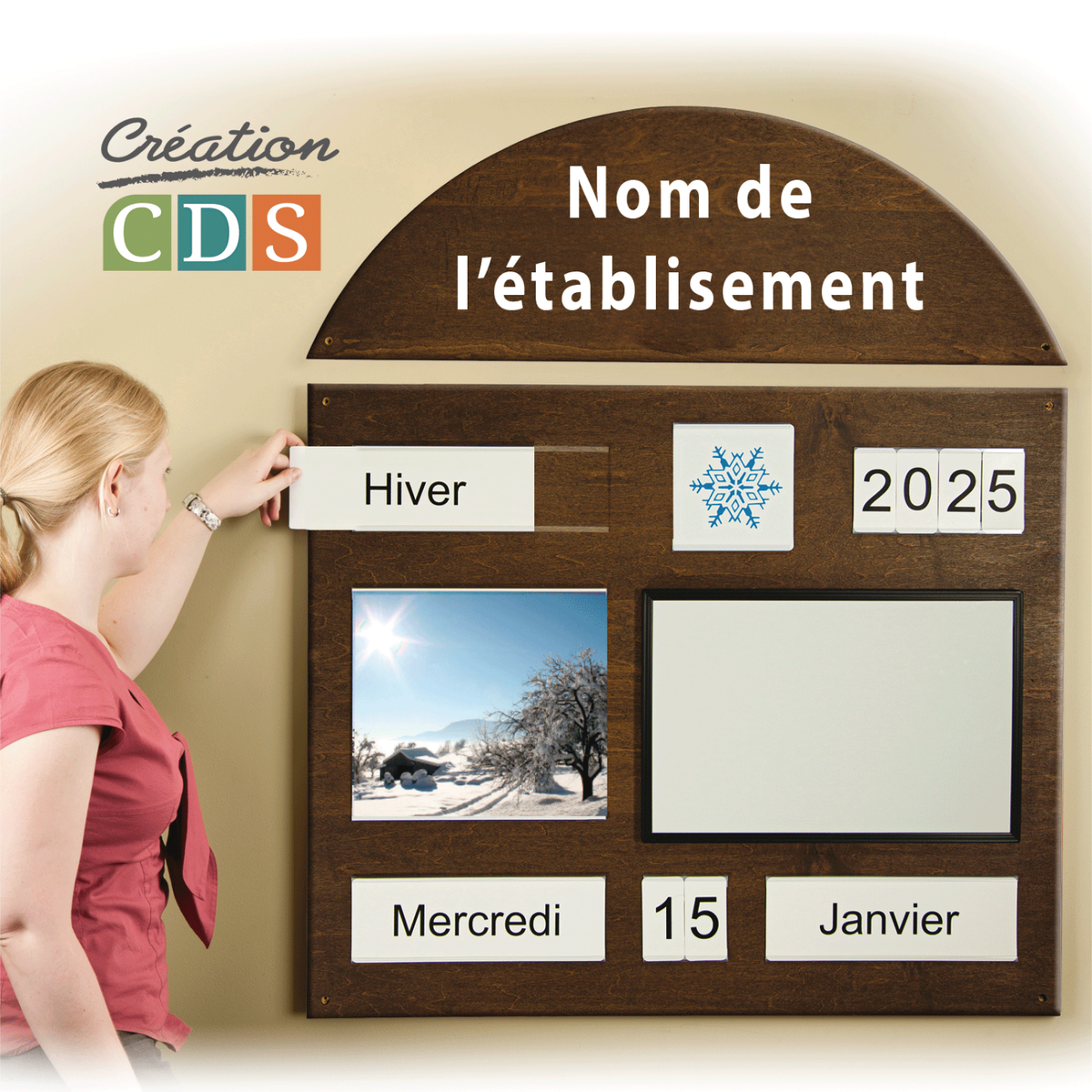 Tableau d'orientation avec tableau blanc, vue 10