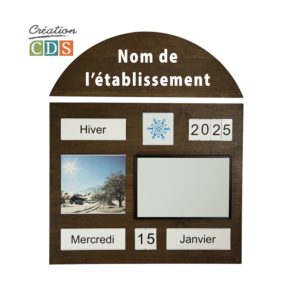 Tableau d'orientation avec tableau blanc, vue 9