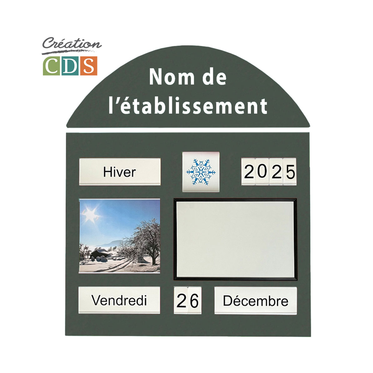 Tableau d'orientation avec tableau blanc, vue 5