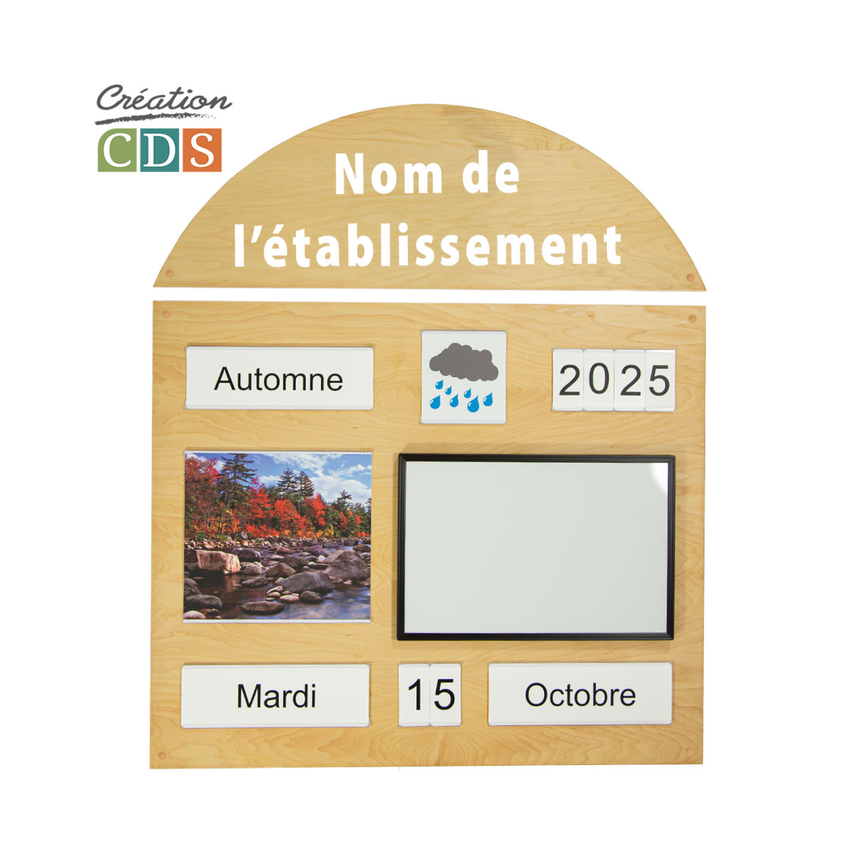 Tableau d'orientation avec tableau blanc, vue 7