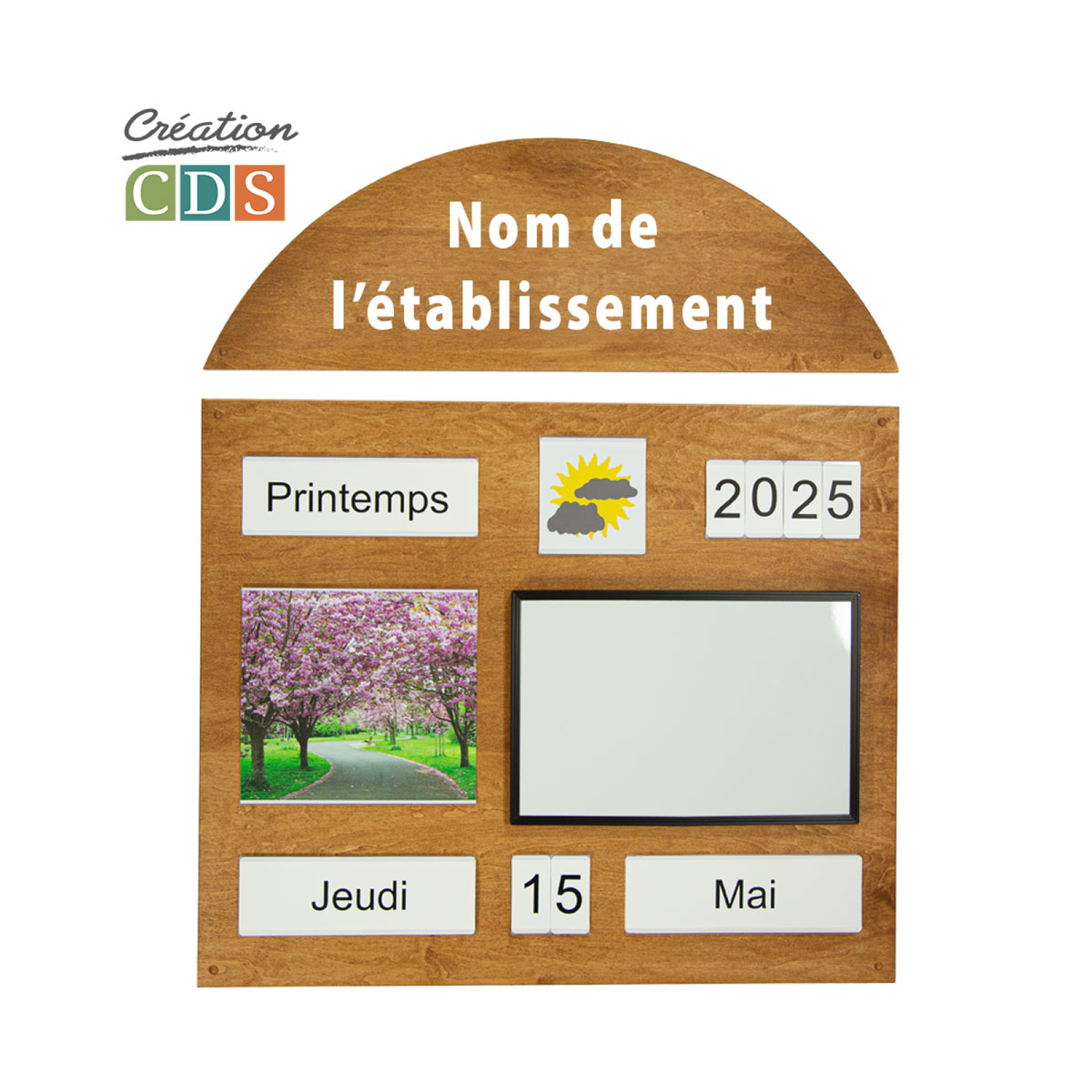 Tableau d'orientation avec tableau blanc, vue 8