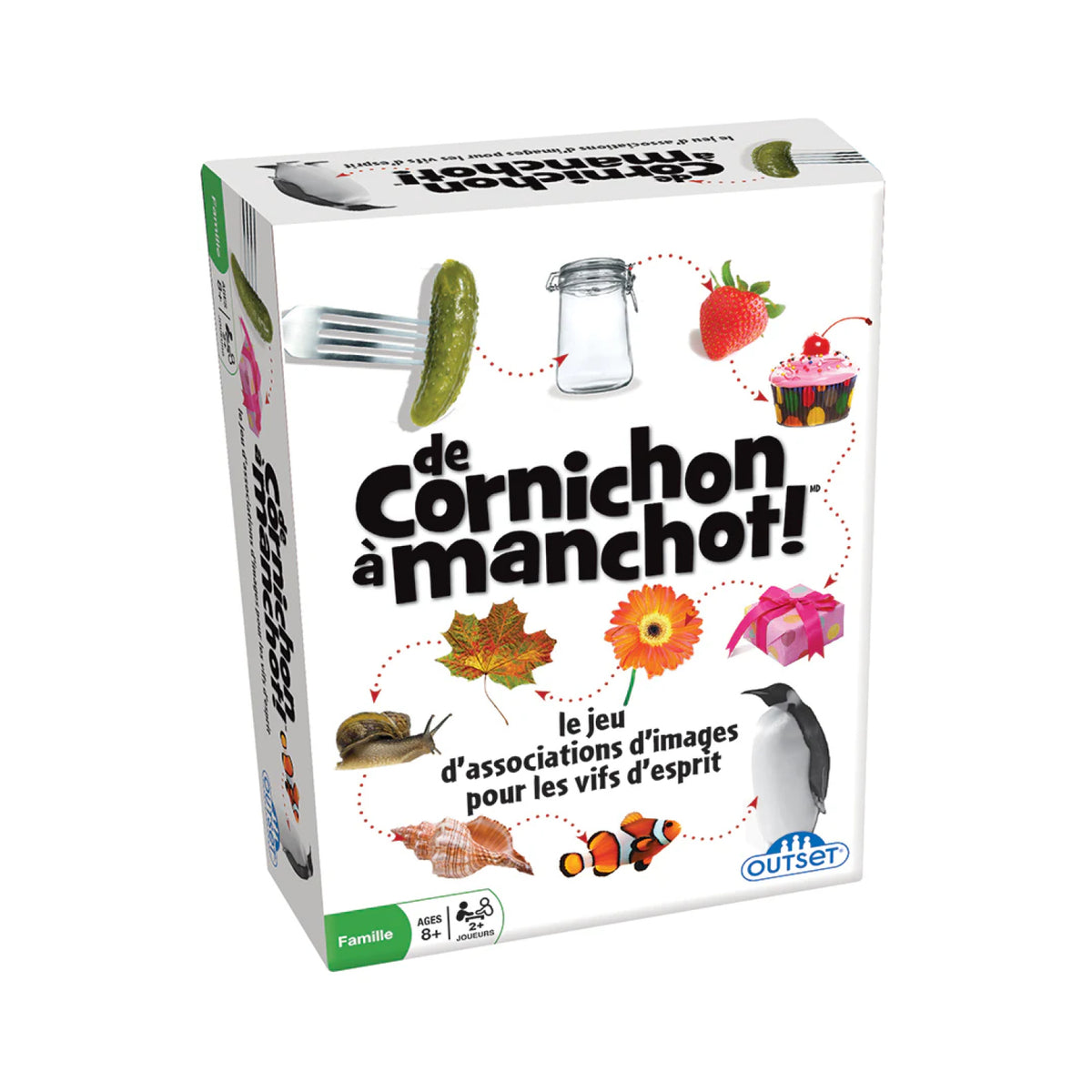 Jeu d'association De Cornichon à Manchot, Outset