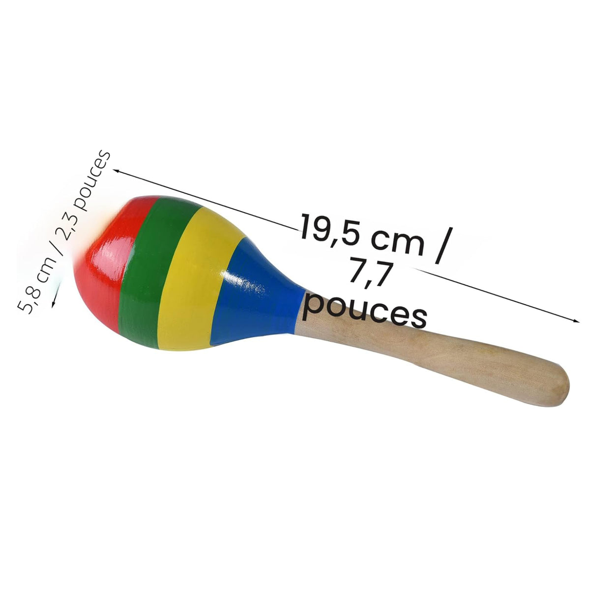 Maracas en bois, vue 5
