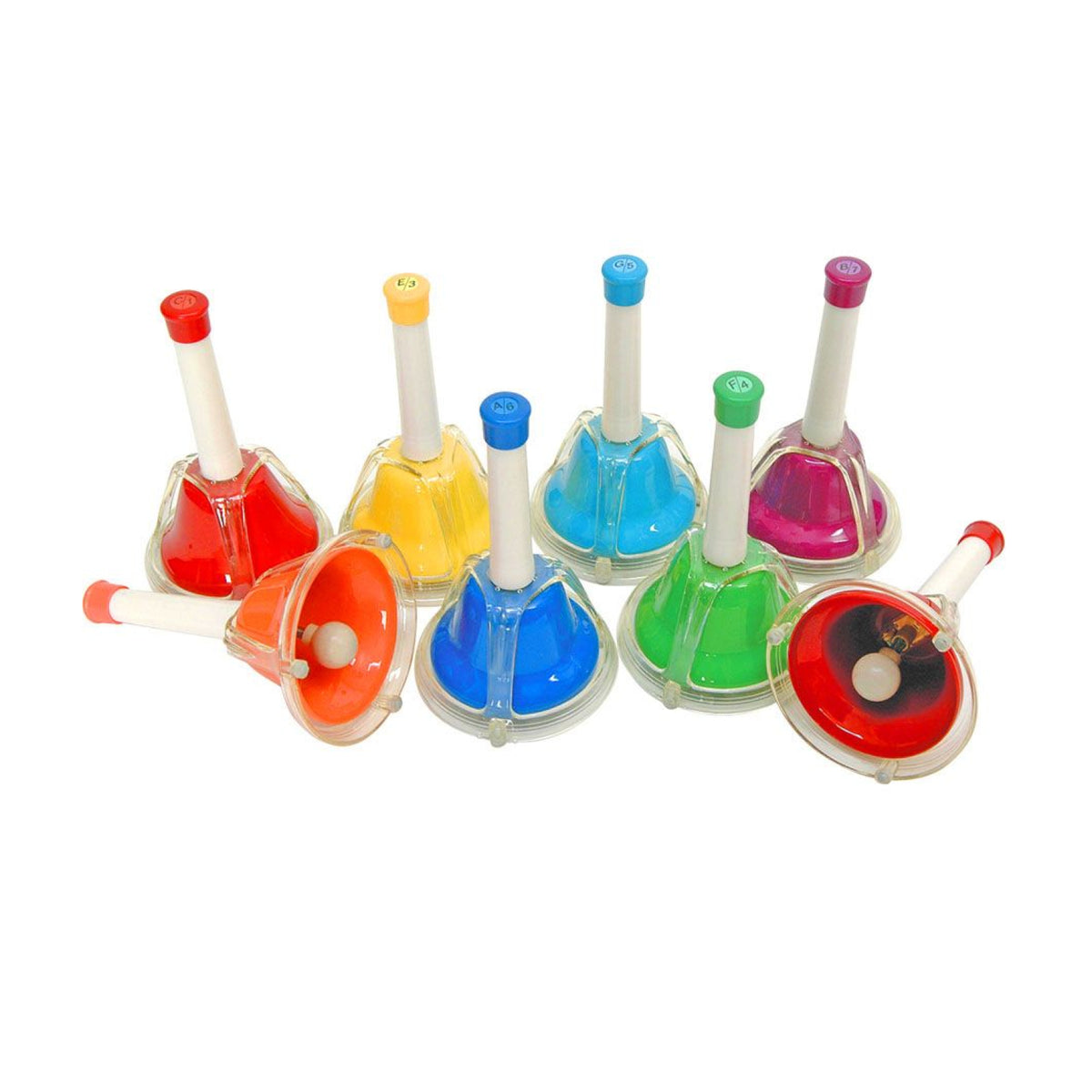 Ensemble de 8 cloches à main colorées, Kidsplay