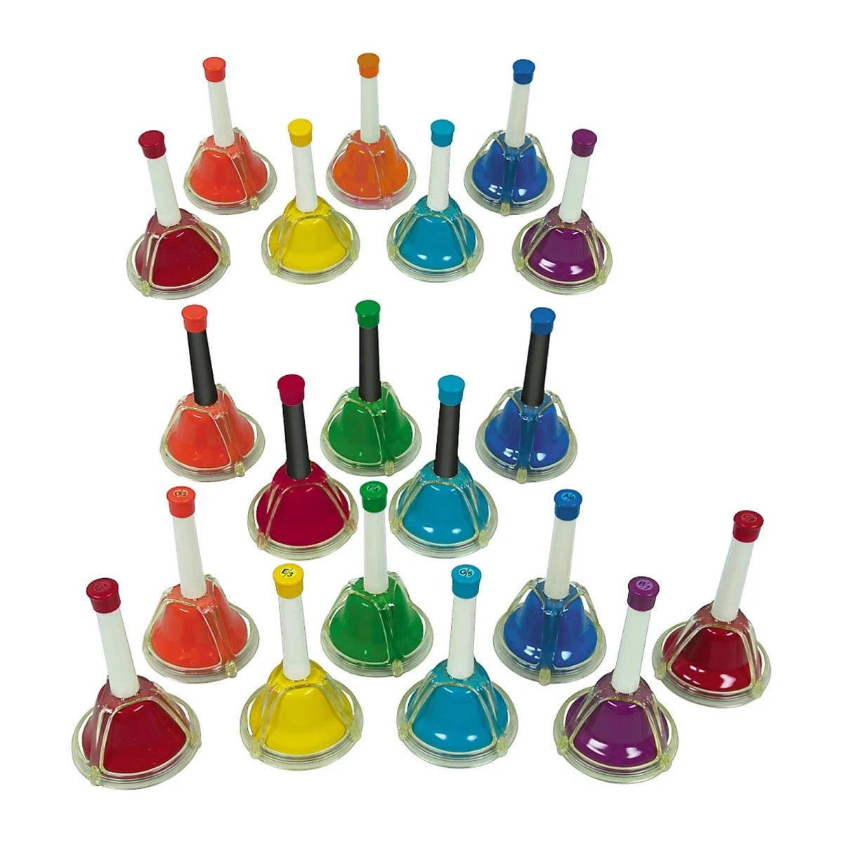 Ensemble de 20 cloches à main colorées, Kidsplay