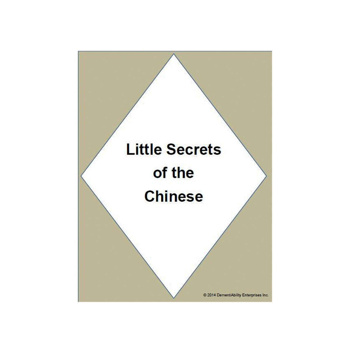 Livre en gros caractères Little Secrets of the Chinese