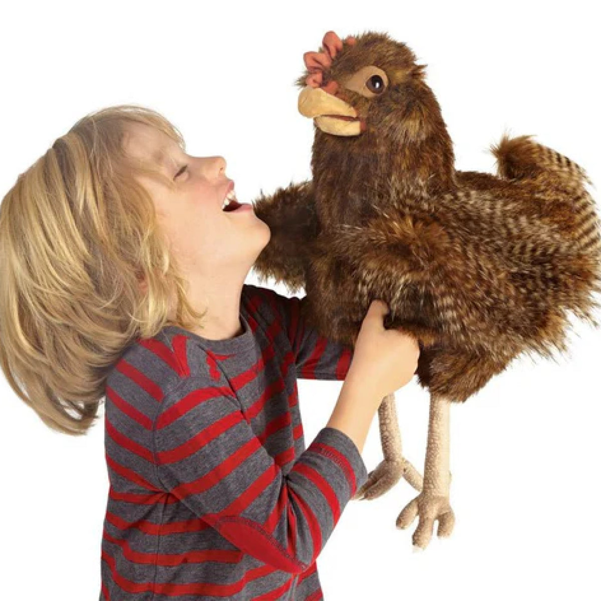 Marionnette poule rousse, vue 4