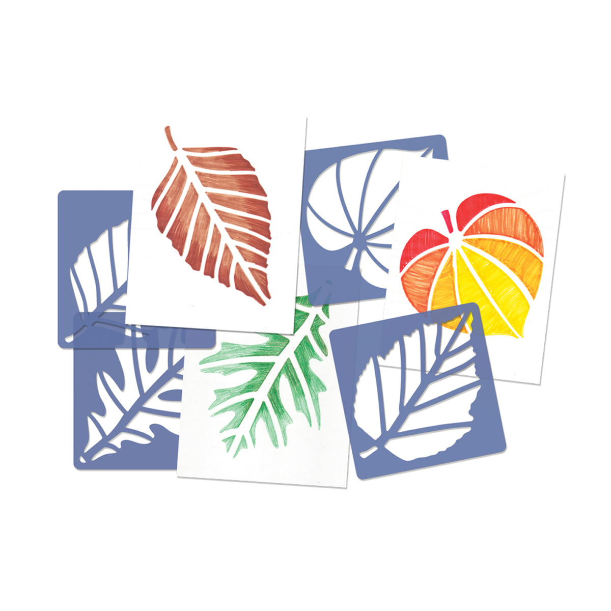 Pochoirs en forme de feuilles, Roylco