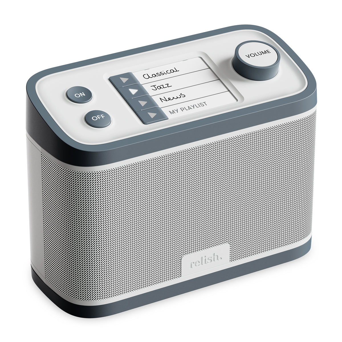 Radio et lecteur de musique simplifié pour personnes atteintes d'Alzheimer, Relish