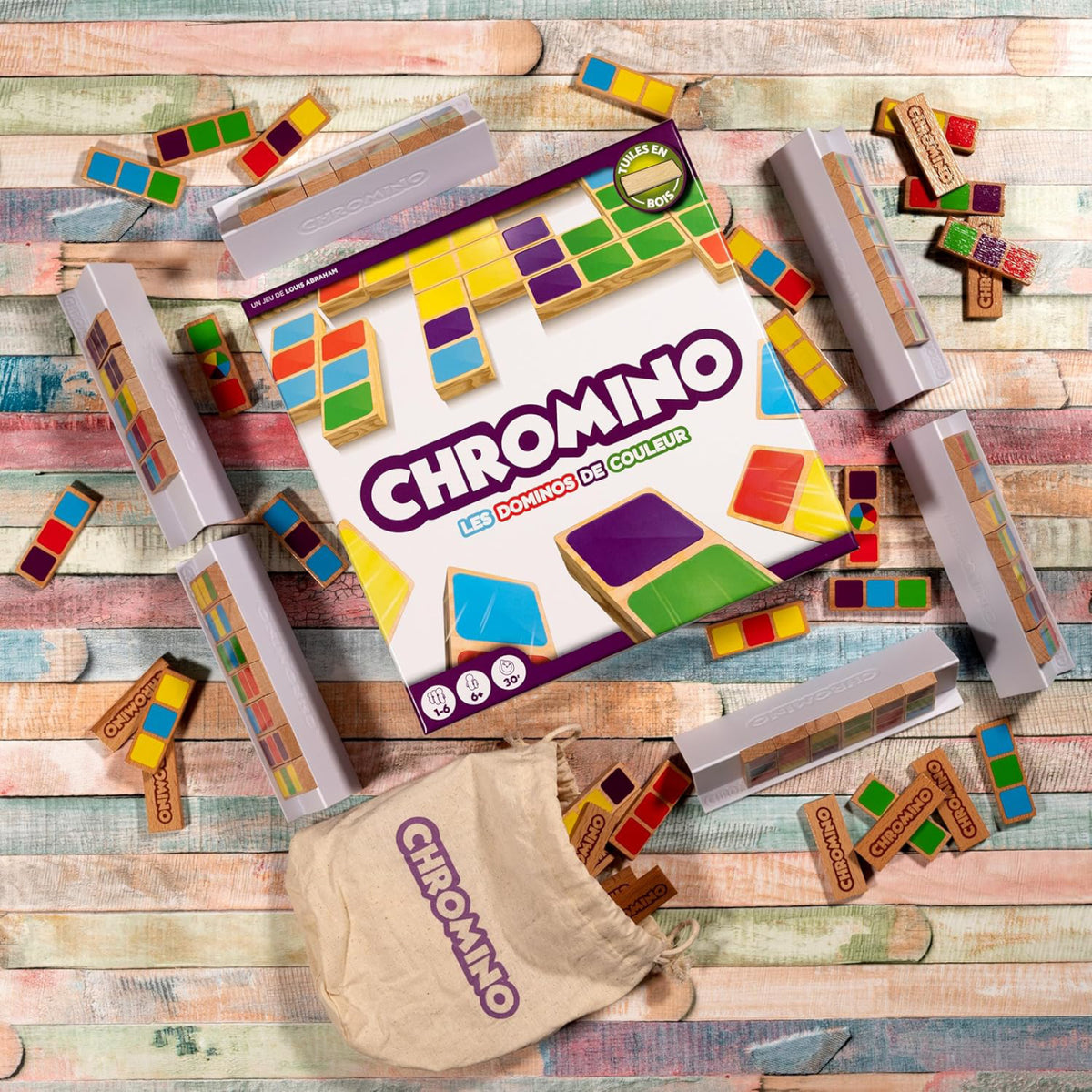 Chromino tuiles en bois, vue 4