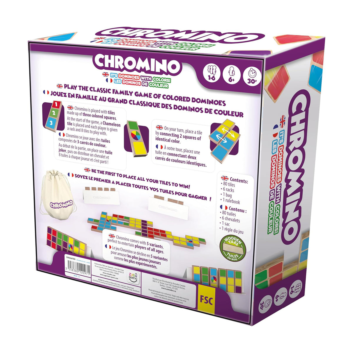 Chromino tuiles en bois, vue 6