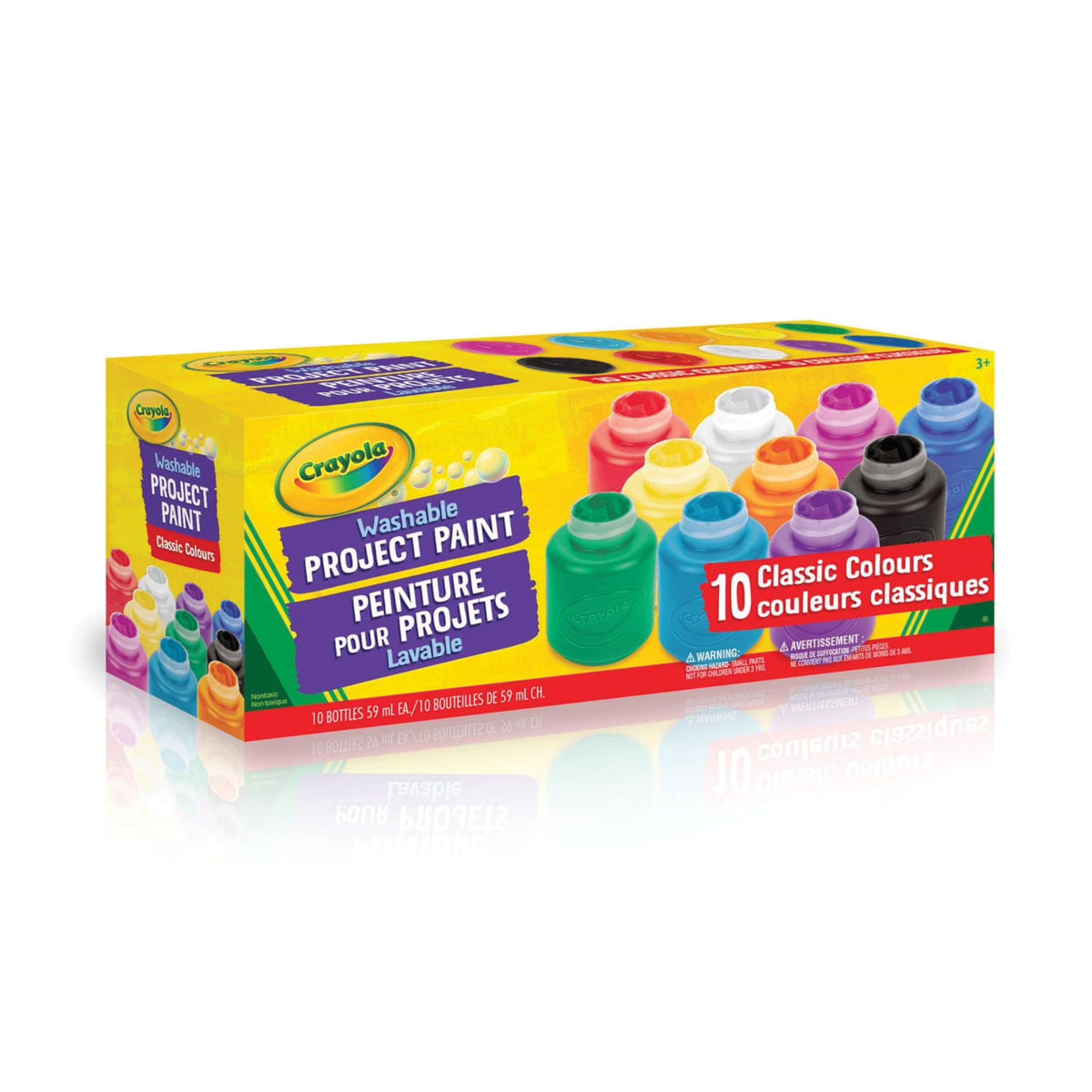 10 bouteilles de peinture lavable, Crayola