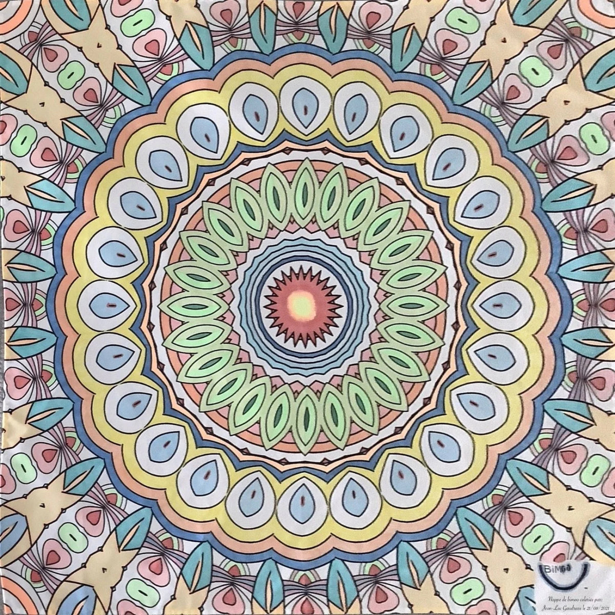 Nappe mandala à colorier 45 x 45 po, Roylco