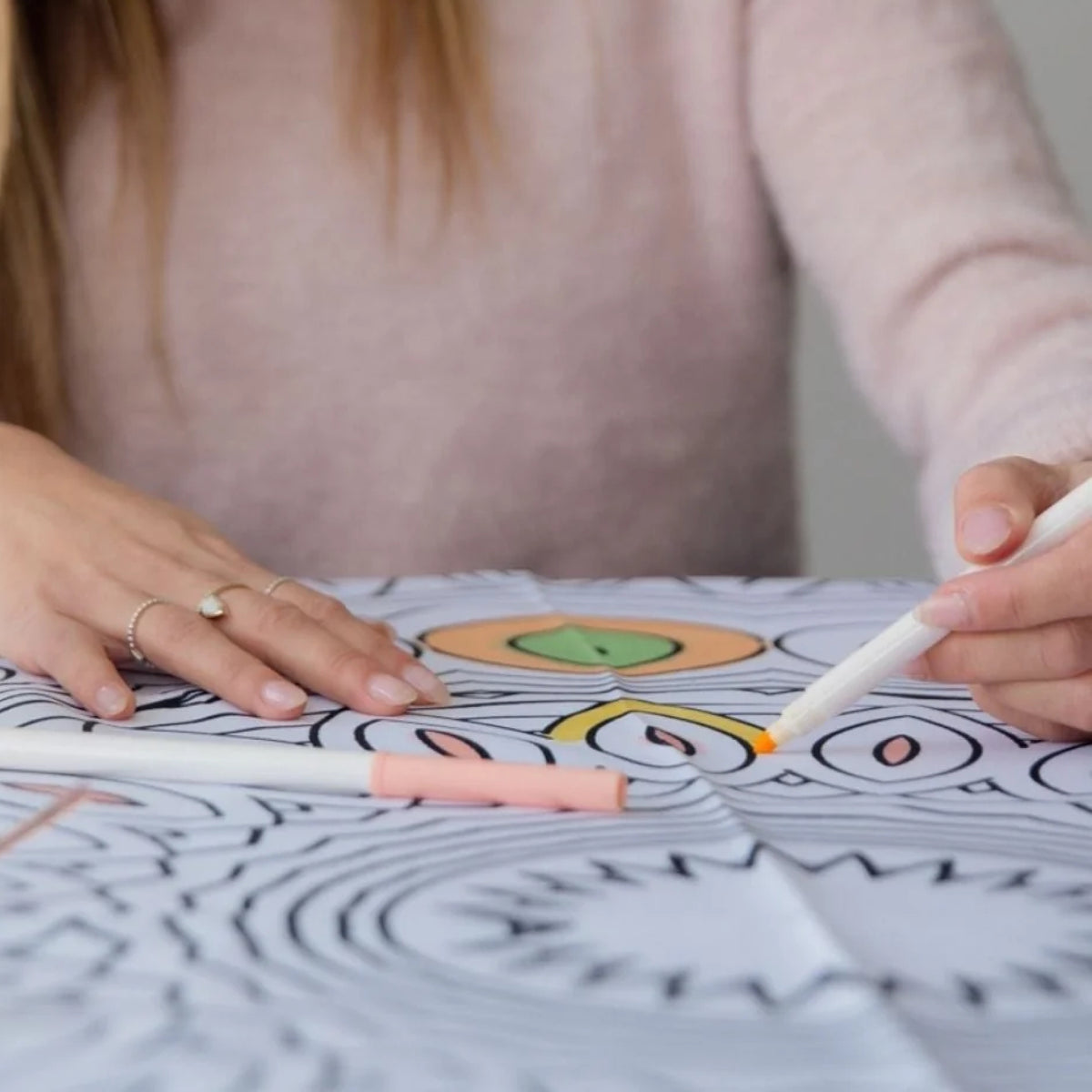 Nappe mandala à colorier, vue 4