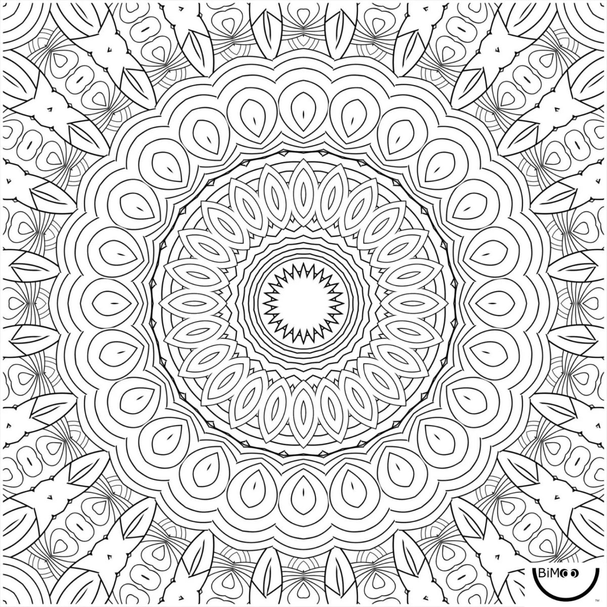 Nappe mandala à colorier, vue 5
