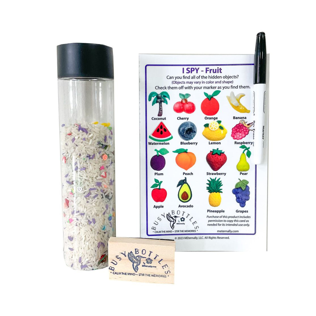 Bouteille cherche-et-trouve Fruits, Memory Play