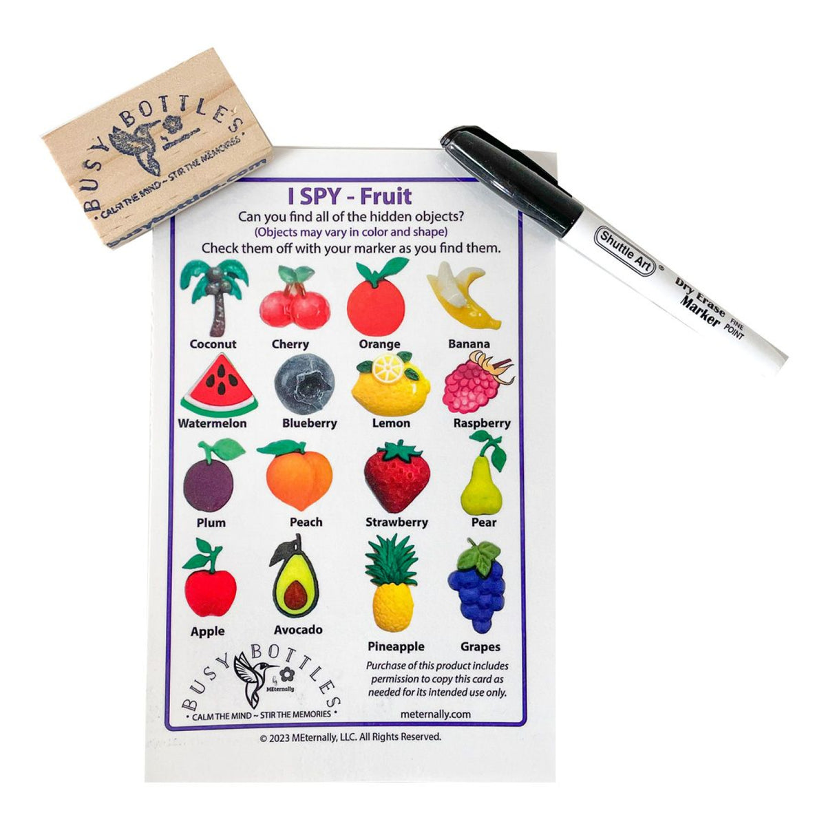 Bouteille cherche-et-trouve Fruits, vue 2