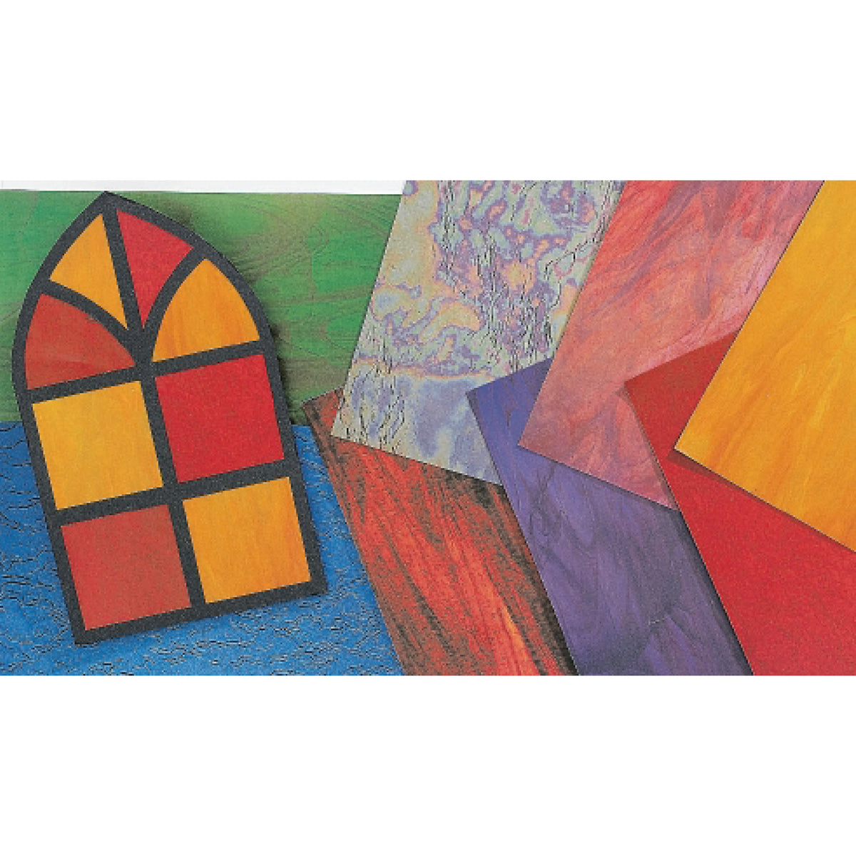 Papier à vitraux (24 feuilles), Roylco
