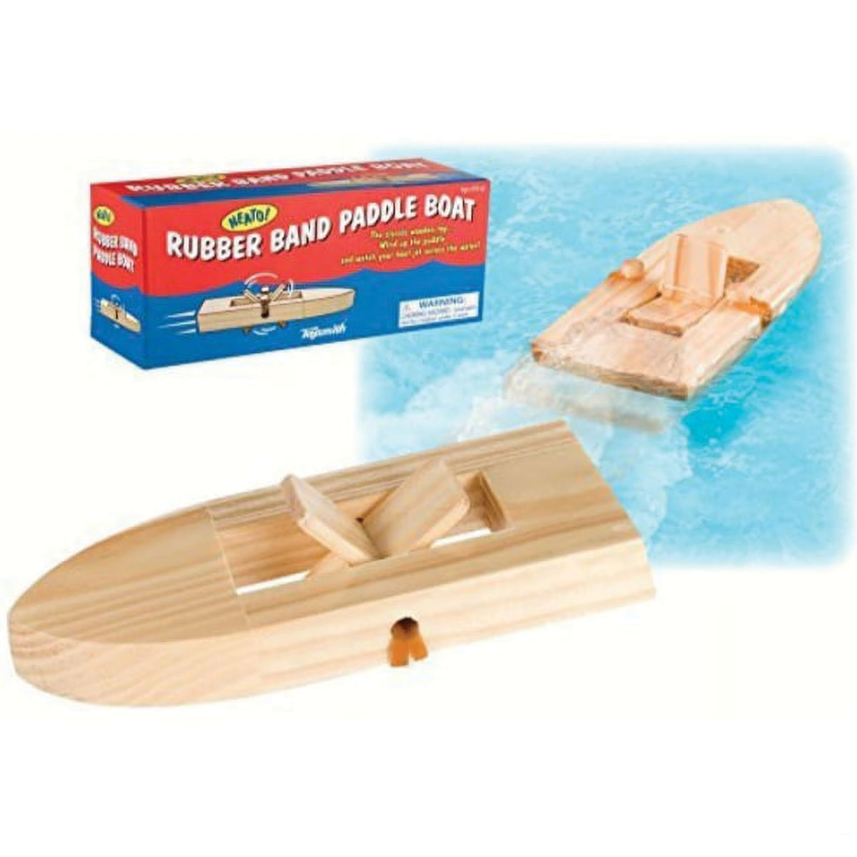 Bateau à pédale en bois, vue 3