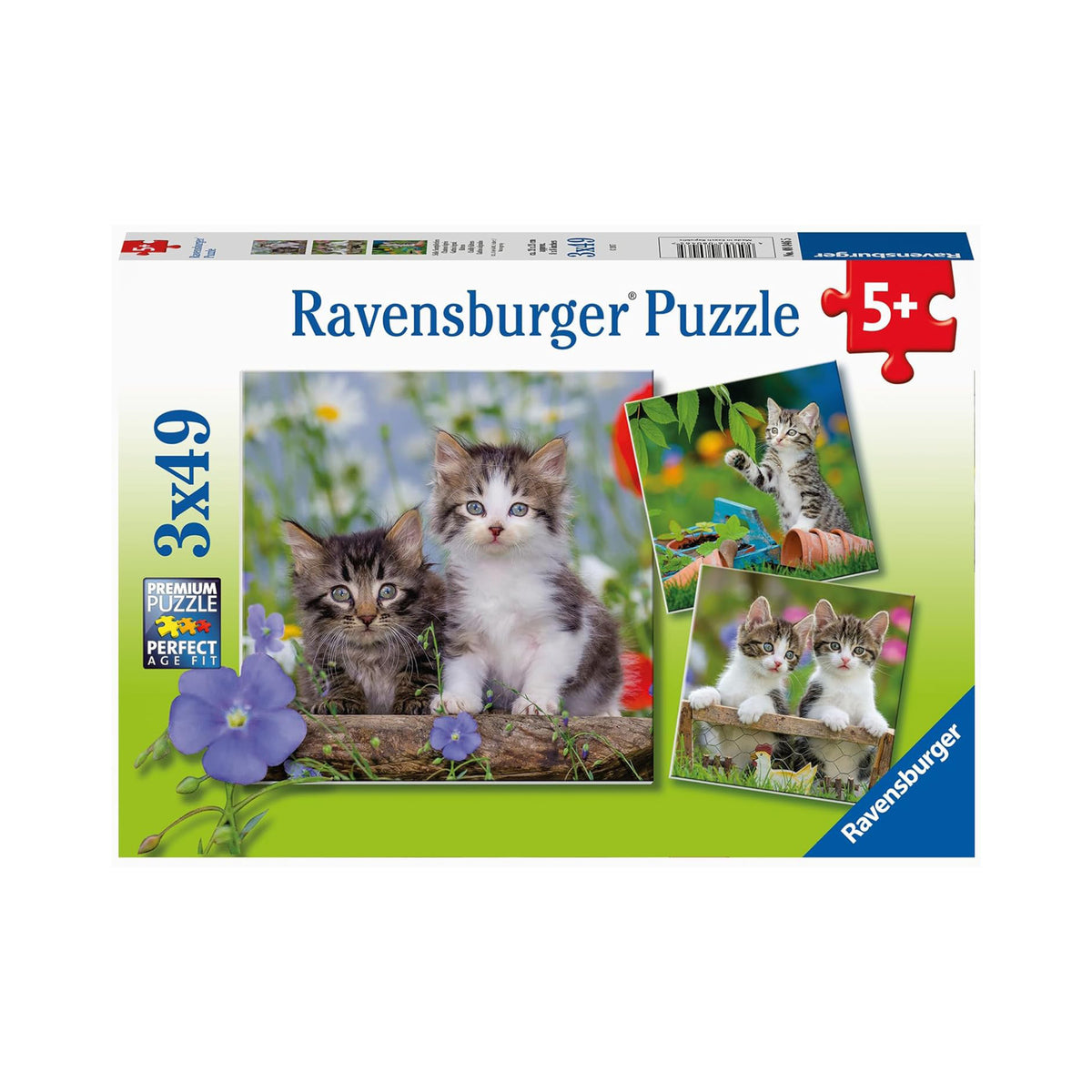 Ensemble de 3 casse-têtes de 49 morceaux Chatons, Ravensburger