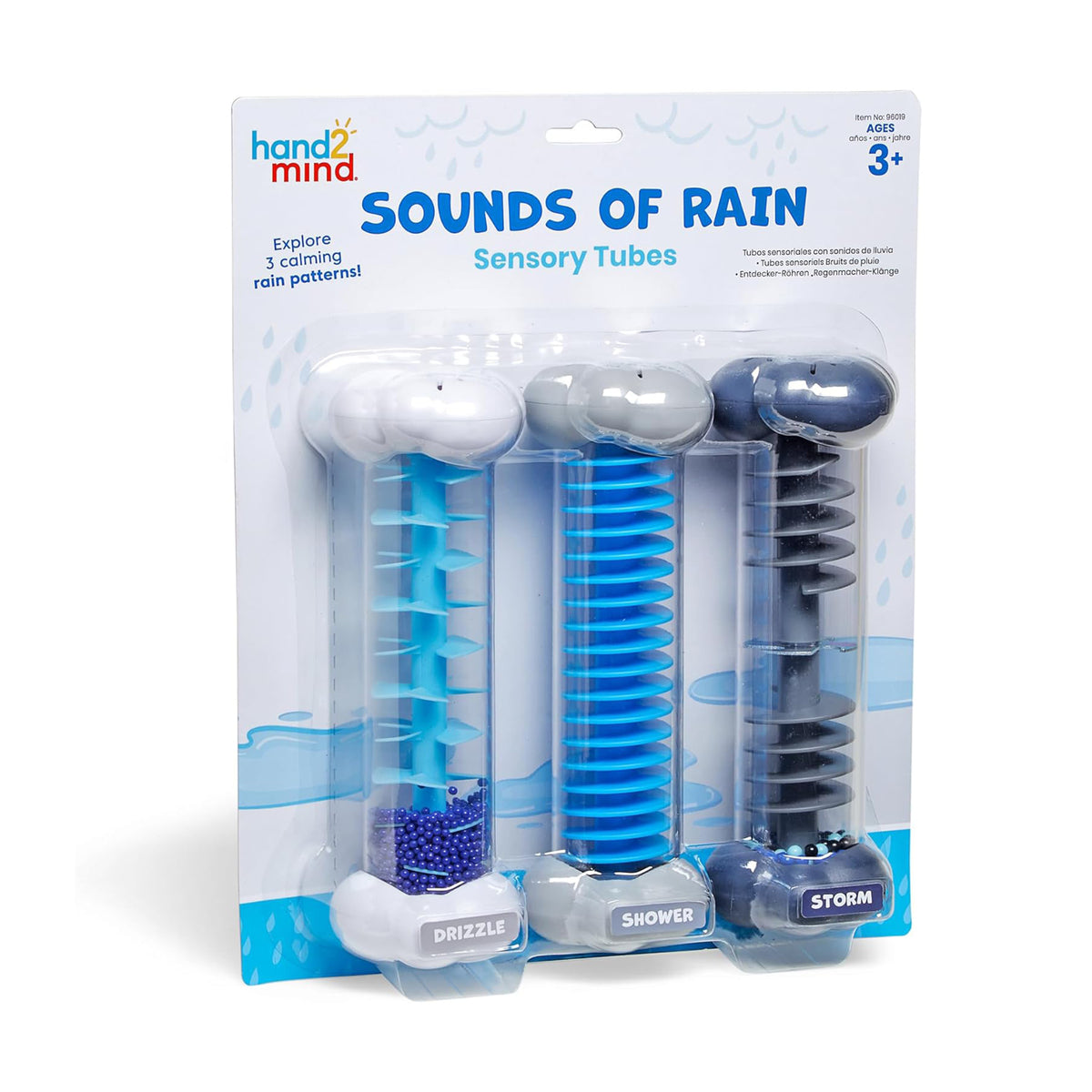 Tubes sensoriels sons de pluie (3), Hand2Mind