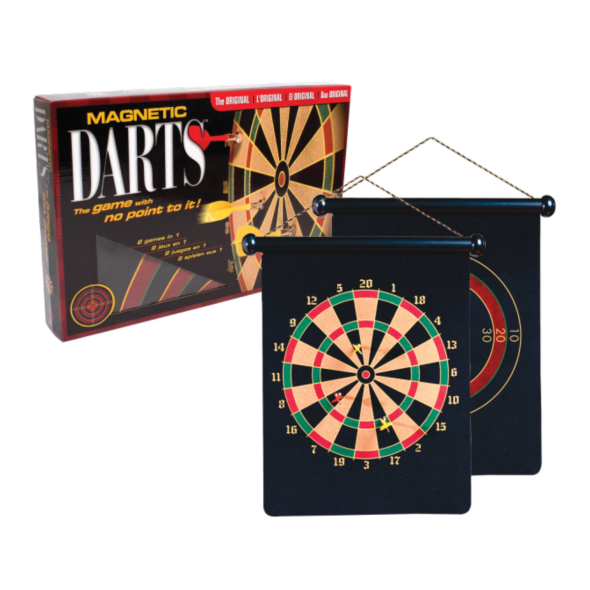 Jeu de fléchettes magnétique 2-en-1