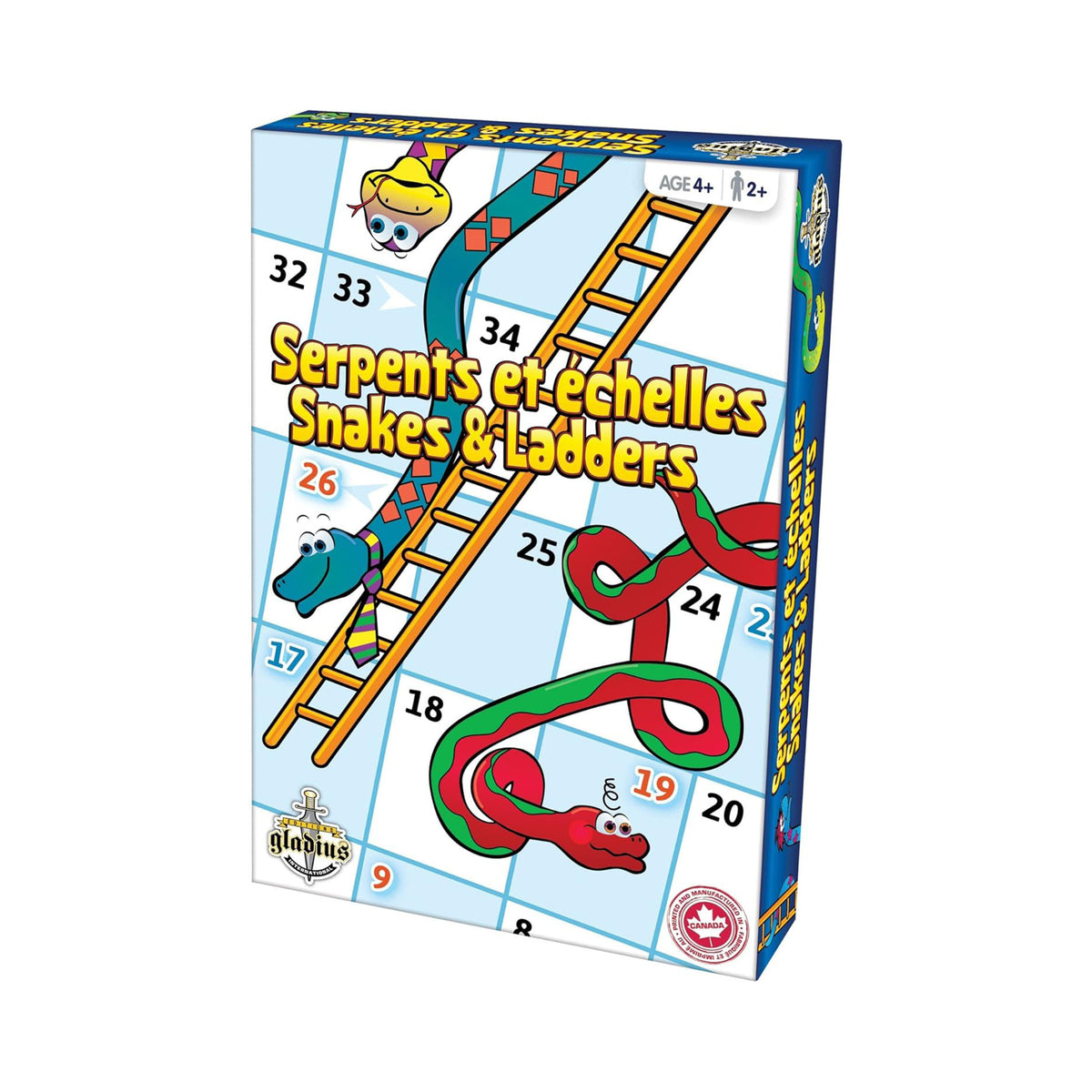 Jeu Serpents et échelles vertical