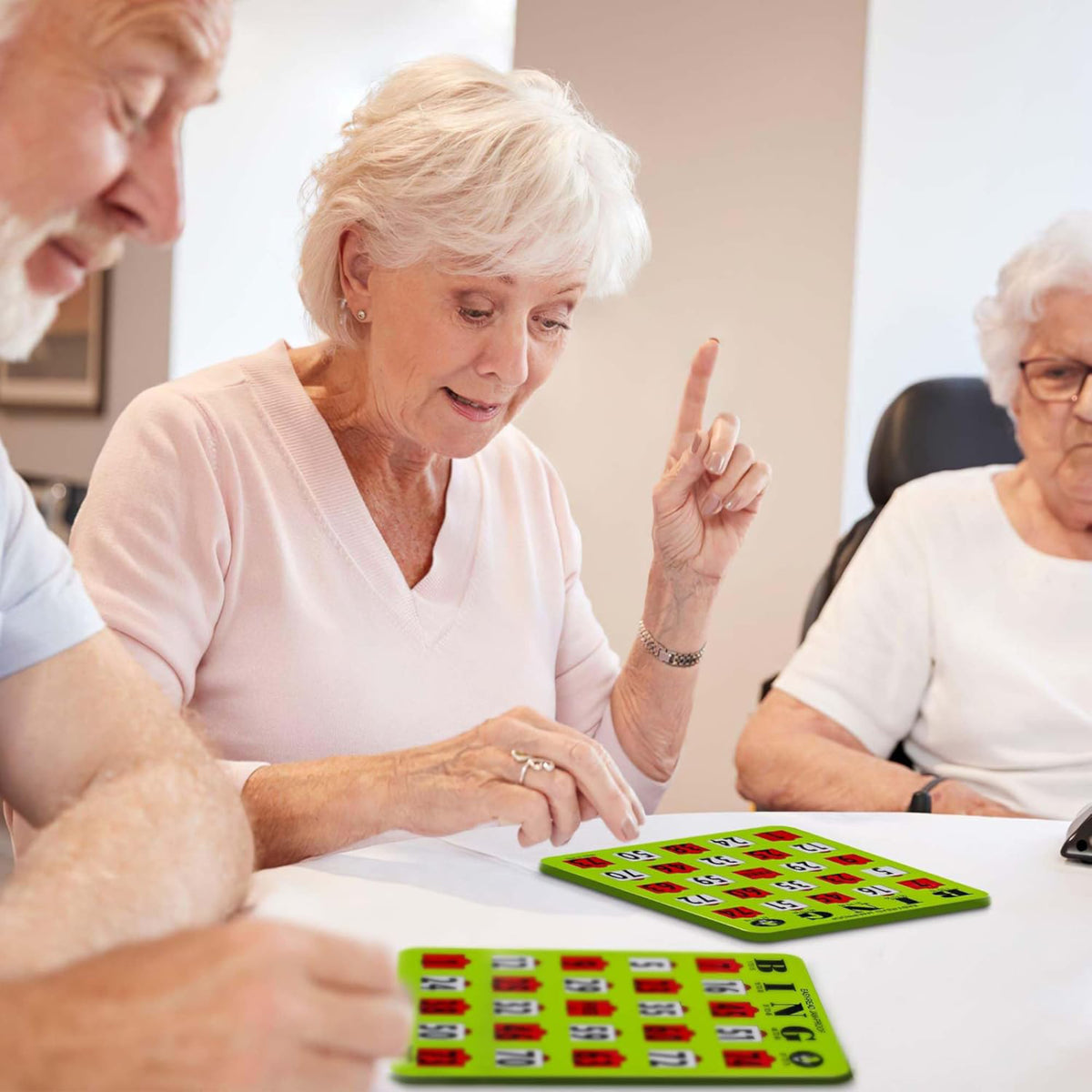 Cartes de bingo vertes à fenêtre, vue 2