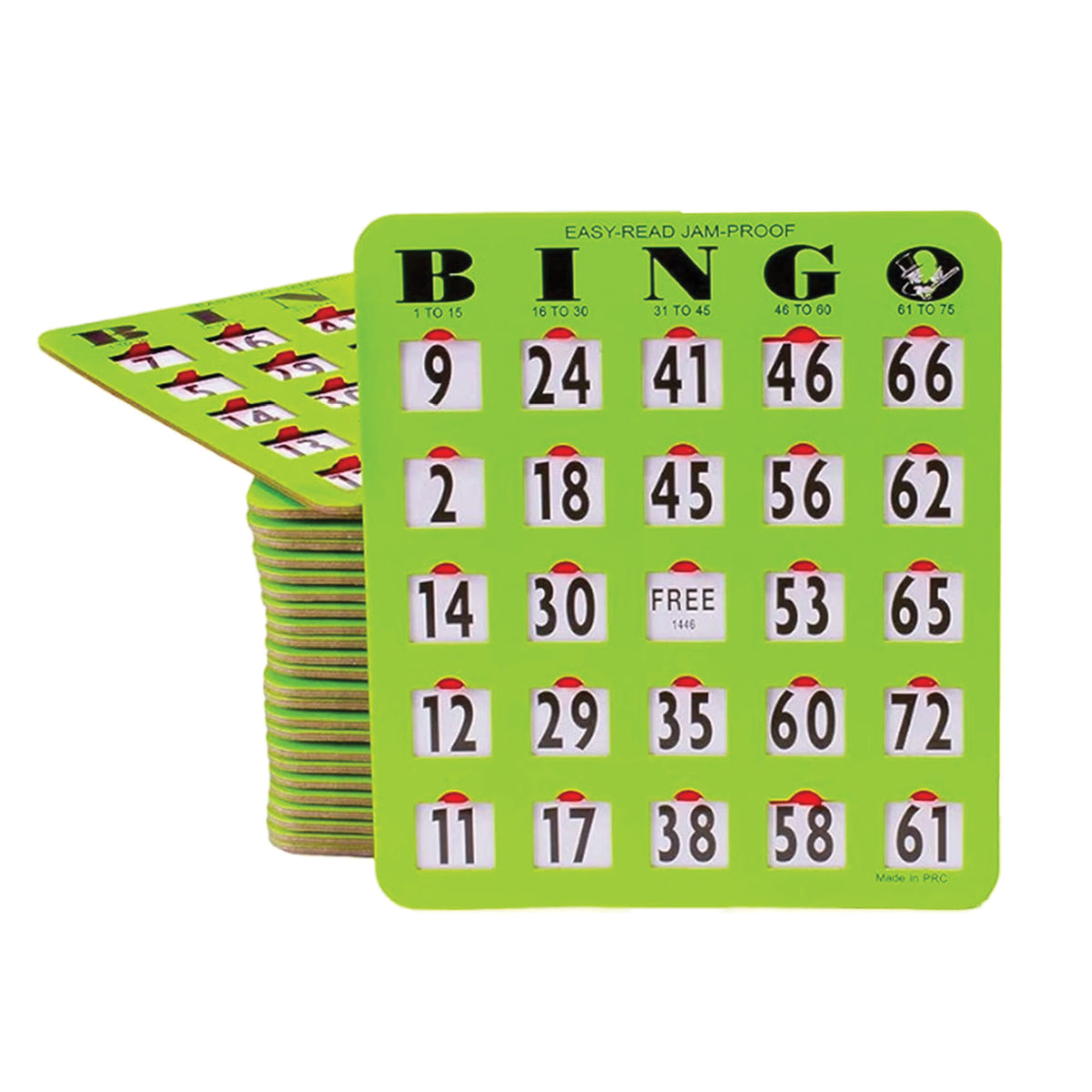 Cartes de bingo vertes à fenêtre, vue 3