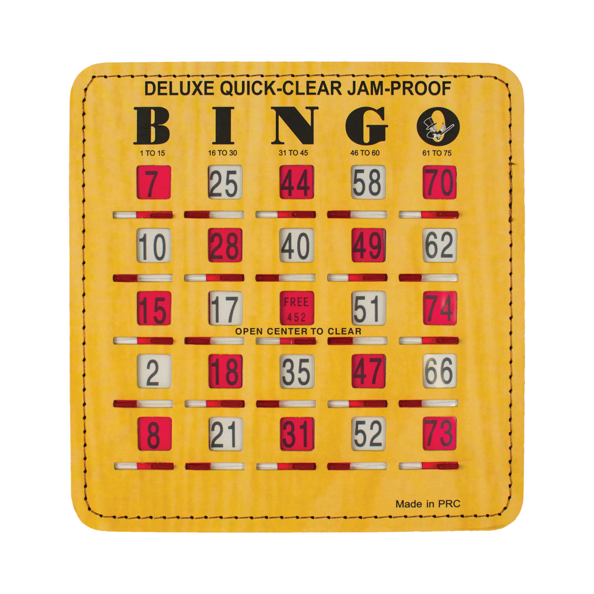 Cartes de bingo beiges à dégagement rapide (25), Mr Chips