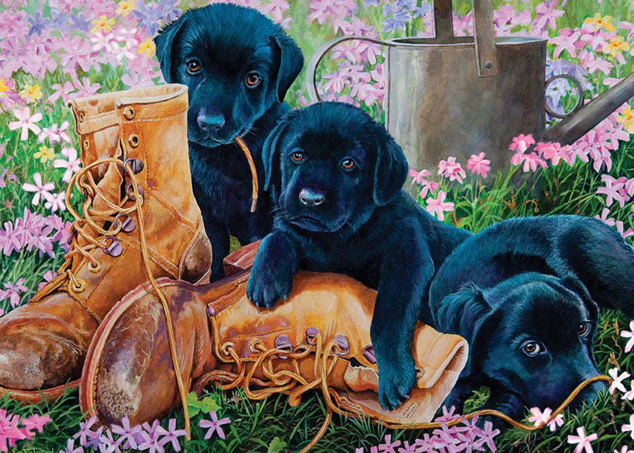 Casse-tête Labradors noirs 35 morceaux, Cobble Hill