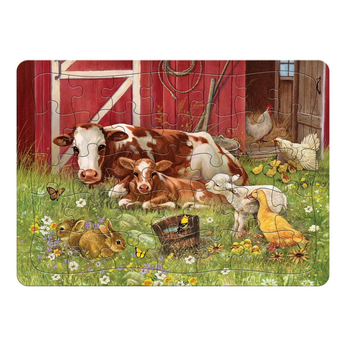 Casse-tête Famille de la ferme 35 morceaux, Cobble Hill
