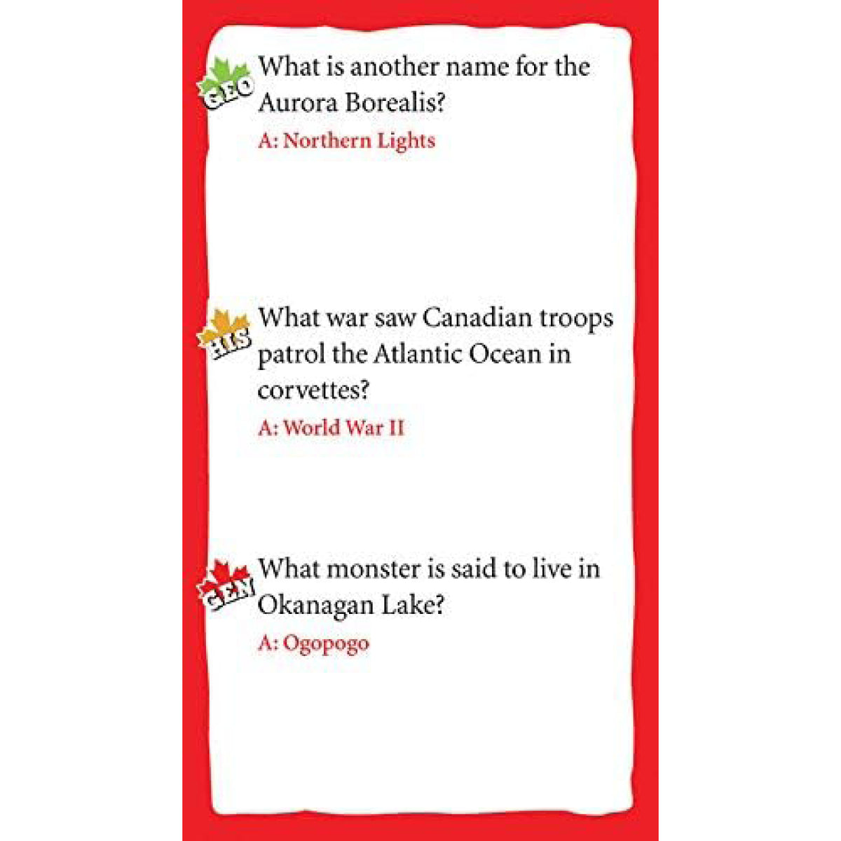 Canadian Trivia Family Edition, vue 4