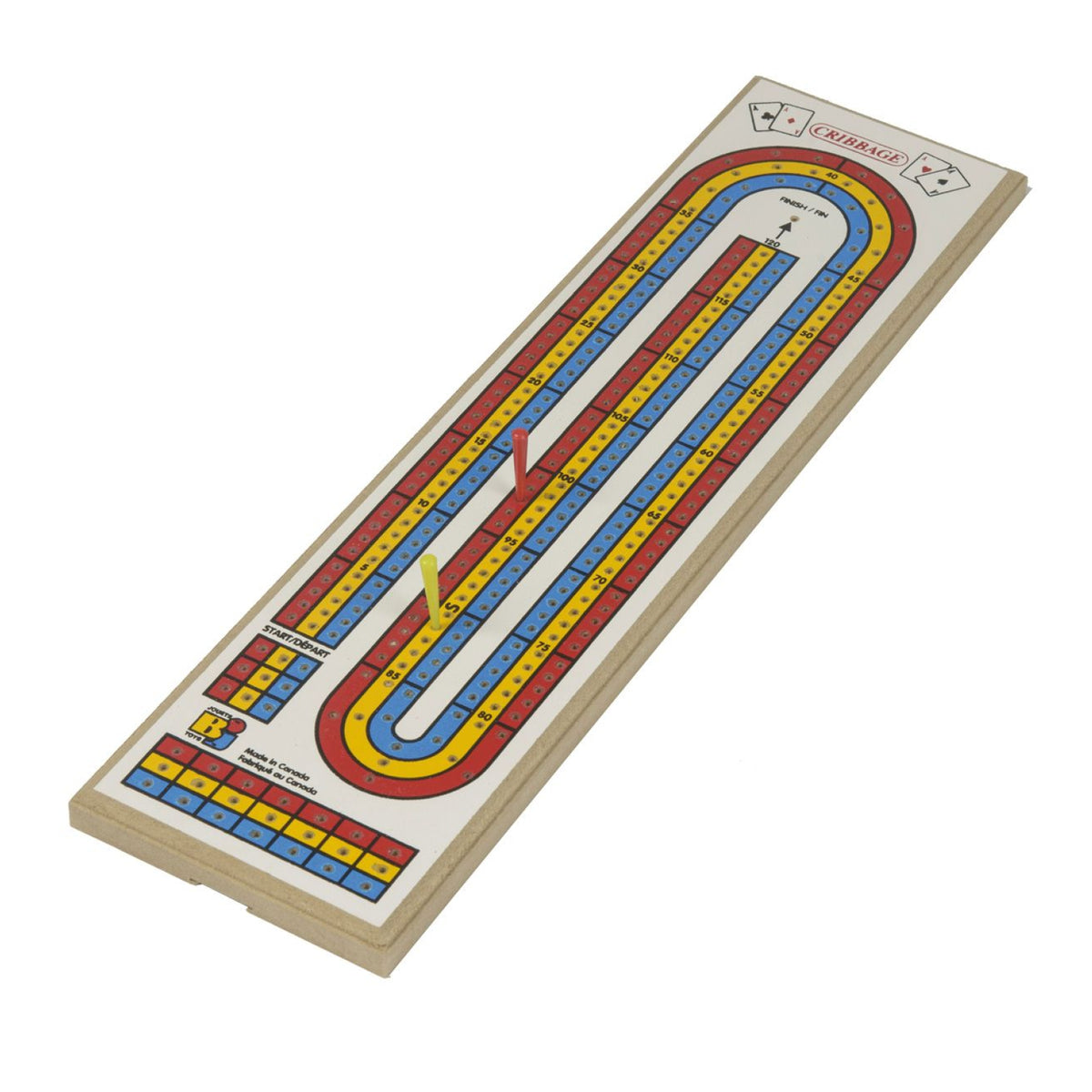 Planche de cribbage en bois pour 3 joueurs