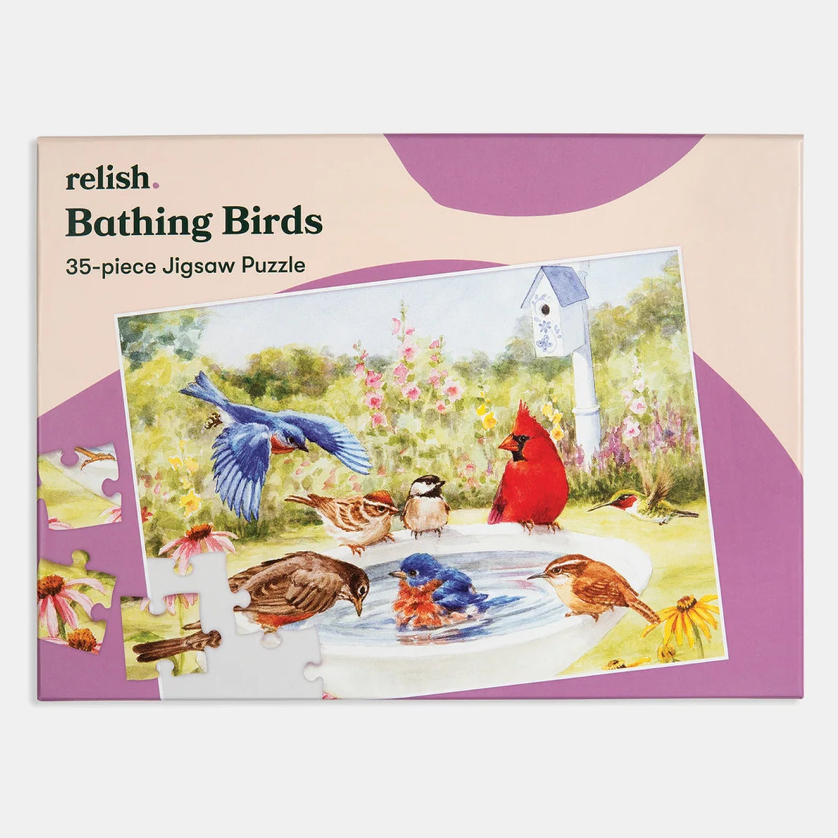 Casse-tête adapté Oiseaux baigneurs 35 morceaux, Relish