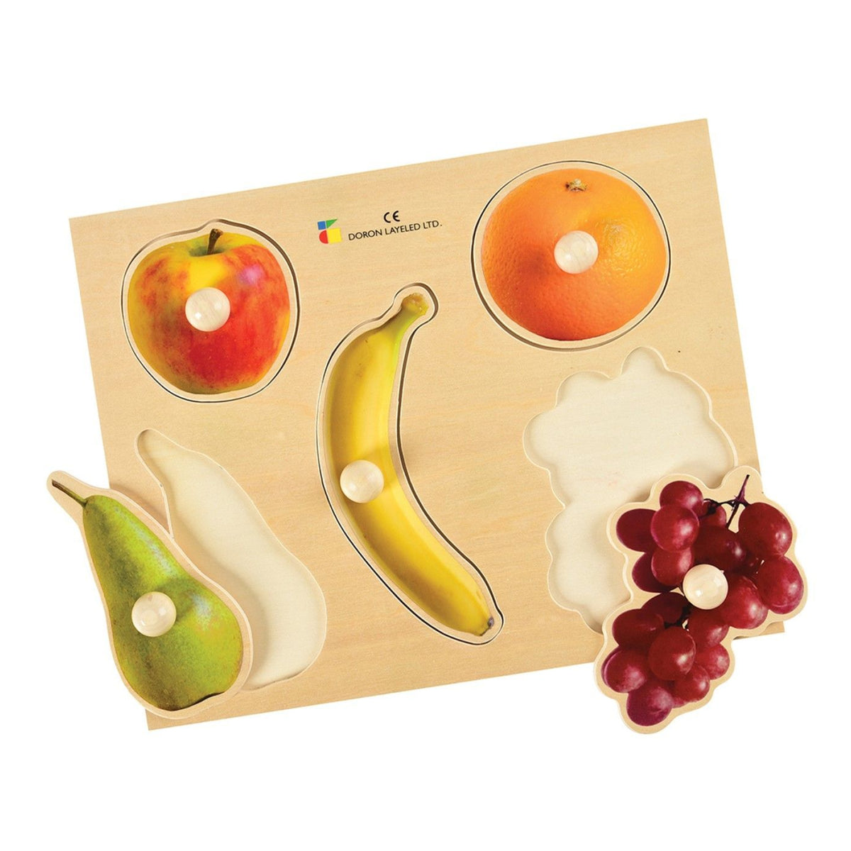 Casse-tête en bois à gros boutons Fruits, Doron Layeled