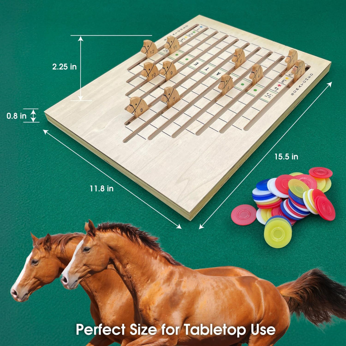 Course de chevaux sur table, vue 4