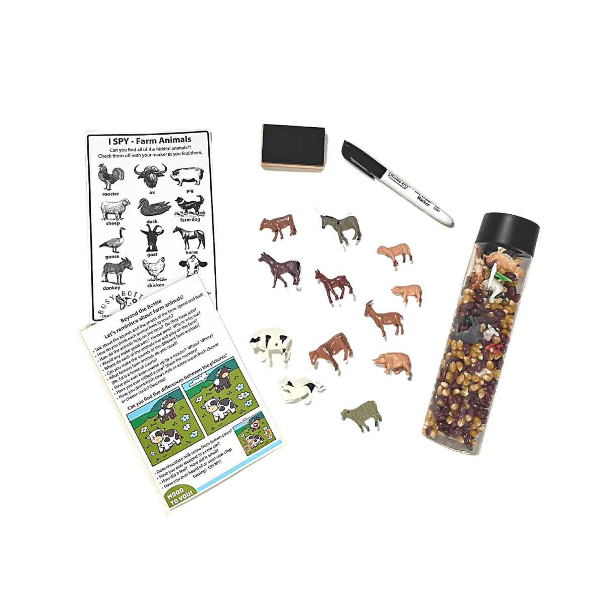 Bouteille cherche-et-trouve Ferme, Memory Play
