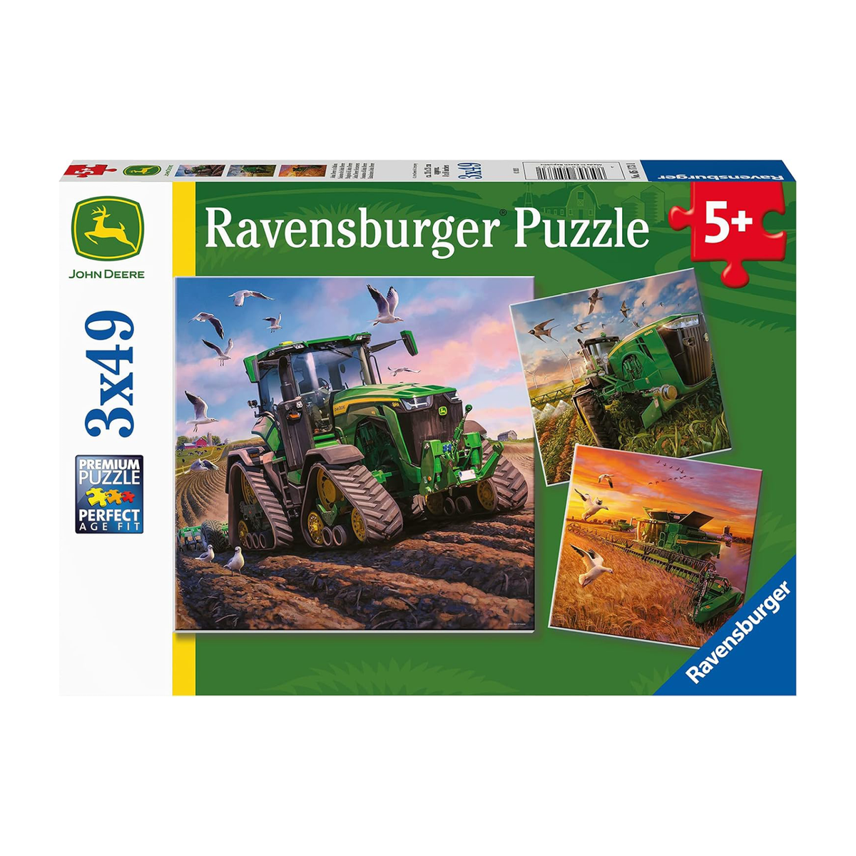 Ensemble de 3 casse-têtes 49 morceaux Les saisons de John Deere, Ravensburger