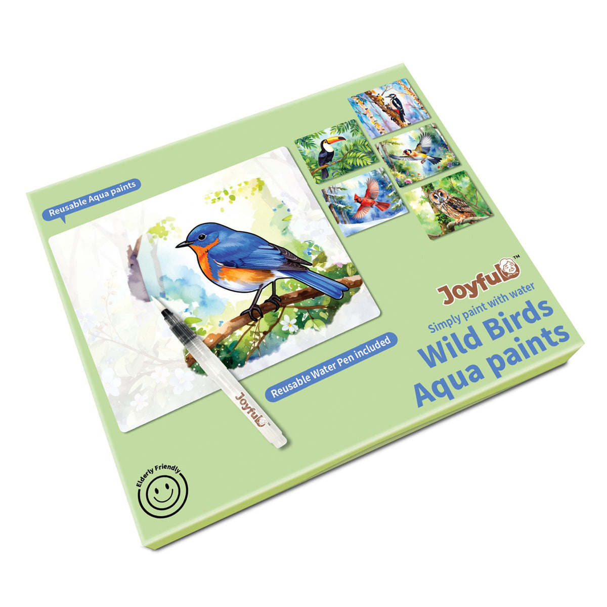Peinture à l'eau Oiseaux sauvages, Joyful