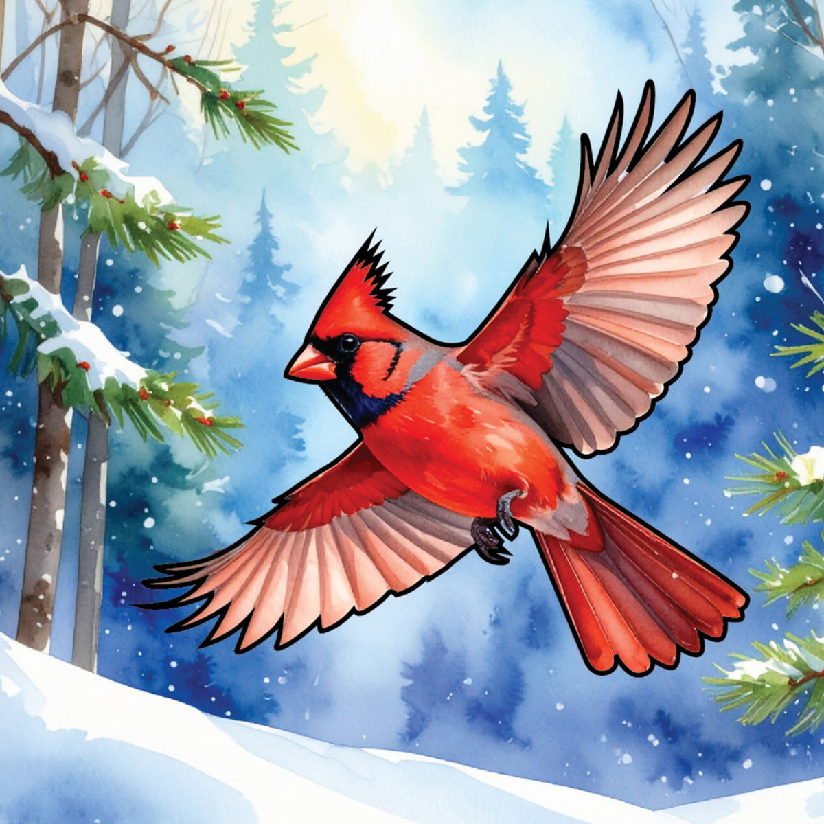 Peinture à l'eau Oiseaux sauvages, vue 4