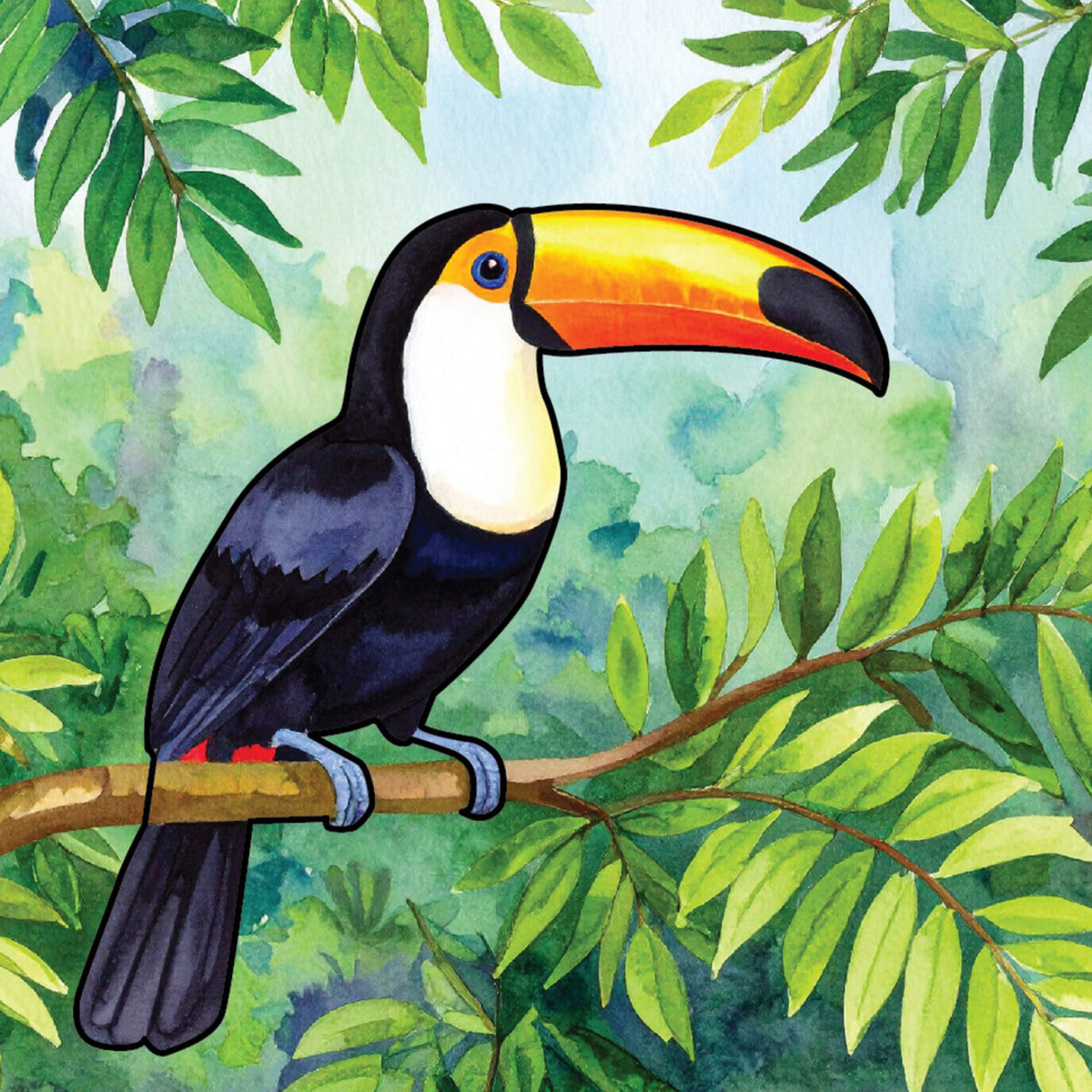 Peinture à l'eau Oiseaux sauvages, vue 7