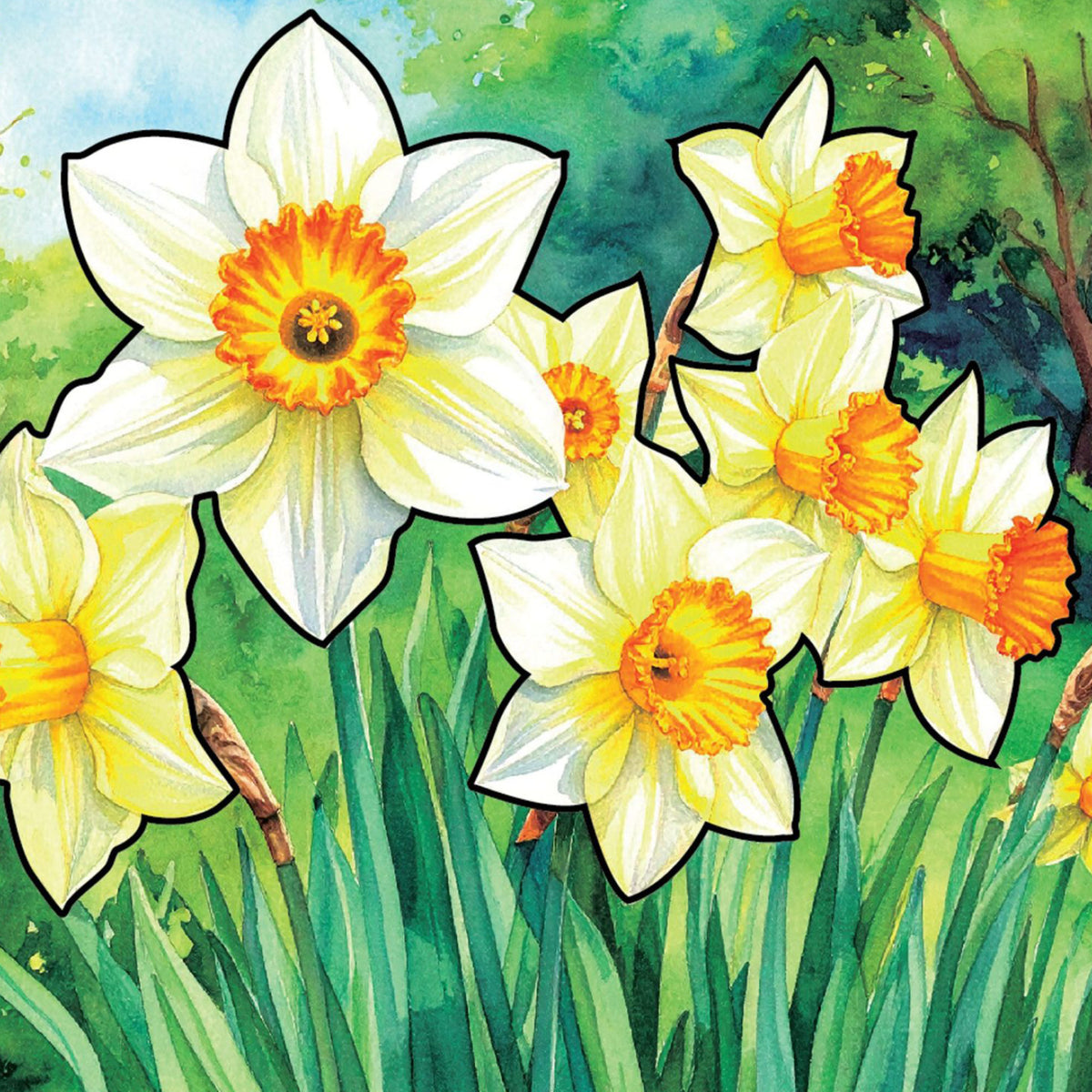 Peinture à l'eau Jardins fleuris, vue 4