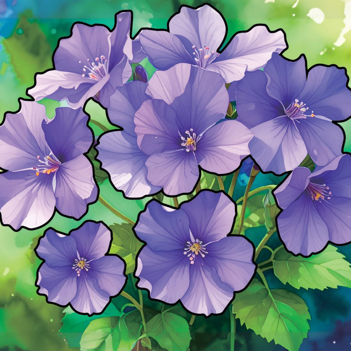 Peinture à l'eau Jardins fleuris, vue 9