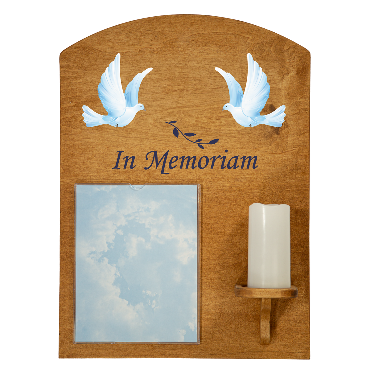 Tableau d'affichage en bois In Memoriam